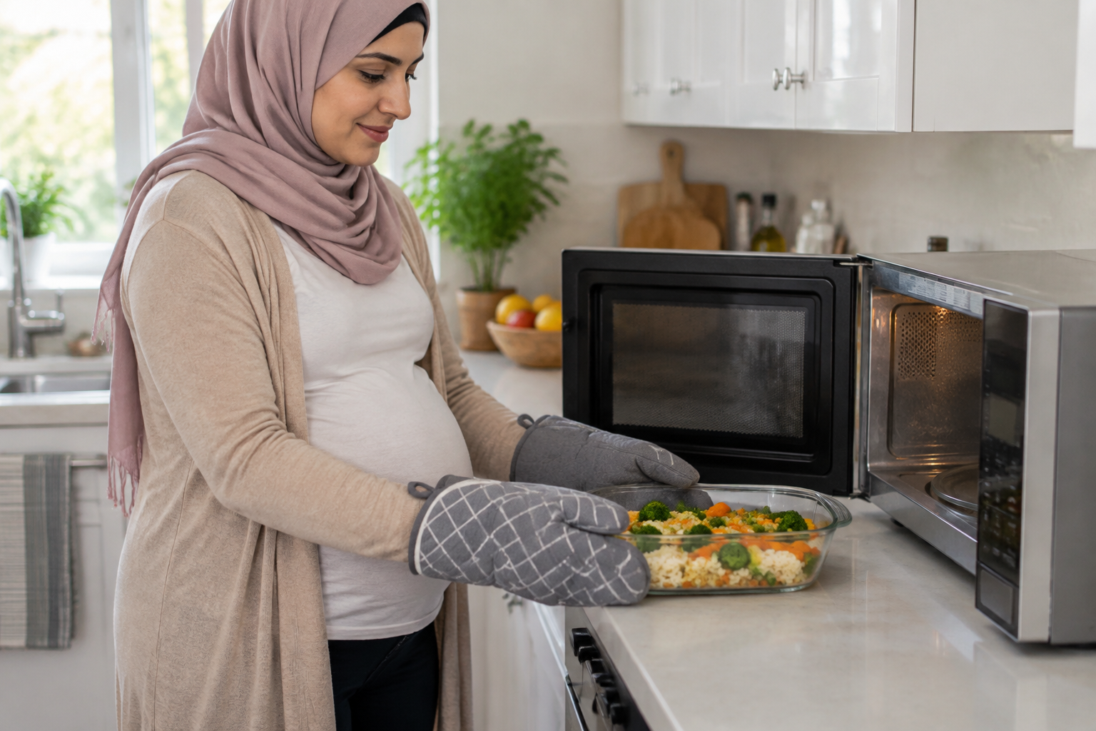 الميكروويف أثناء الحمل: ما المخاطر وكيف تستخدمينه بأمان؟