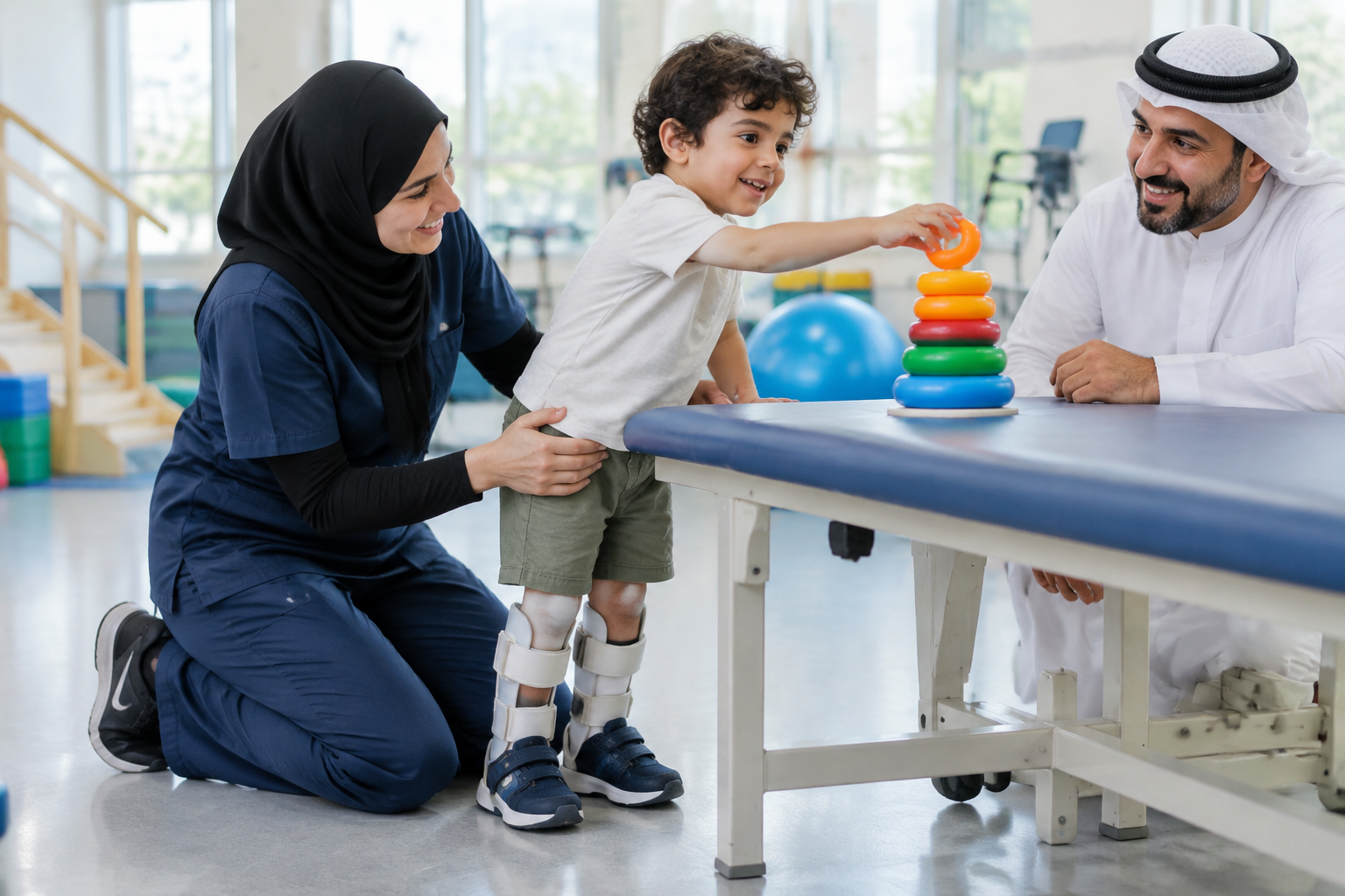 كيف يساعد العلاج الطبيعي طفل الشلل الدماغي على الحركة؟