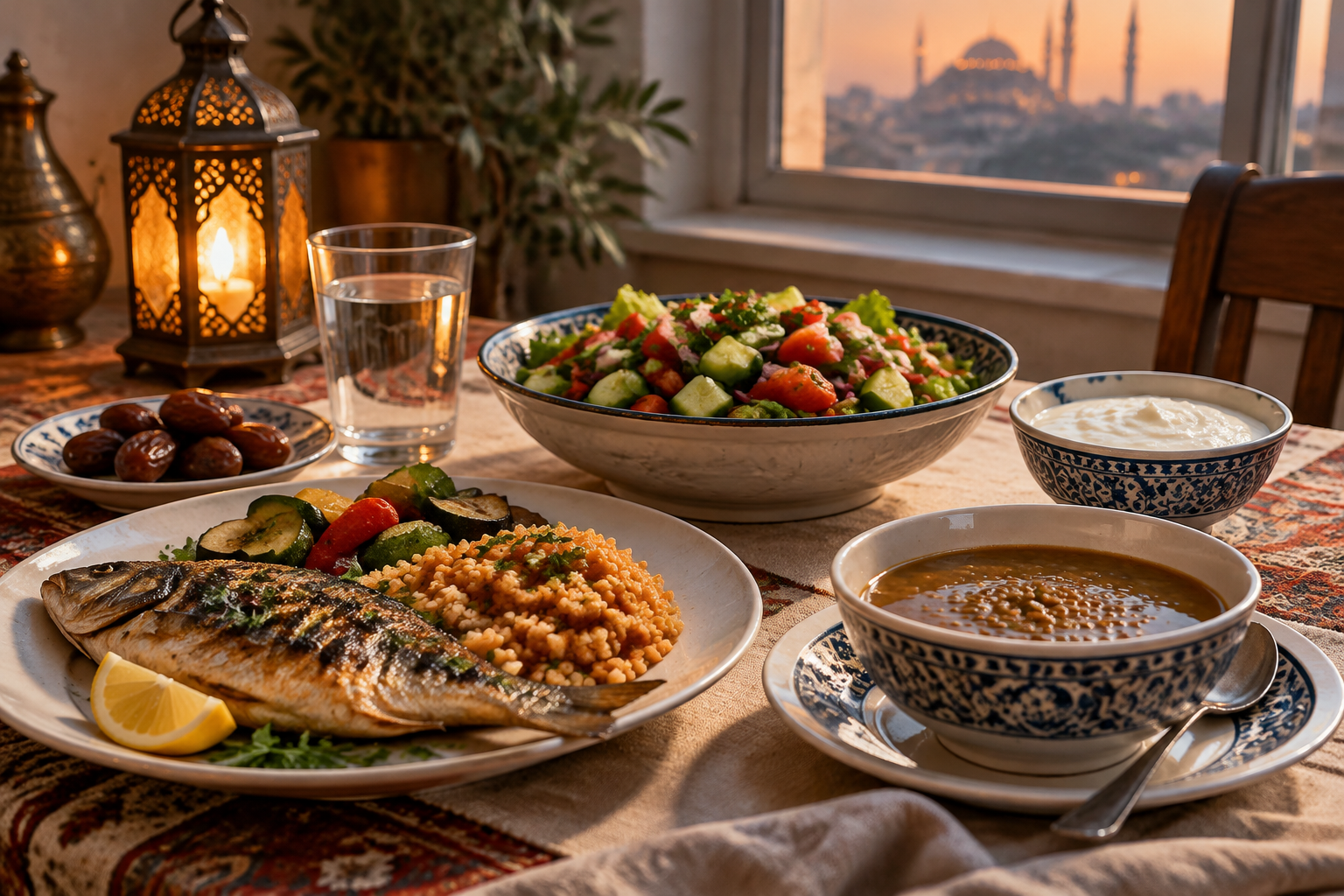 تغذية رمضان المتوازنة: دليل الإفطار والسحور