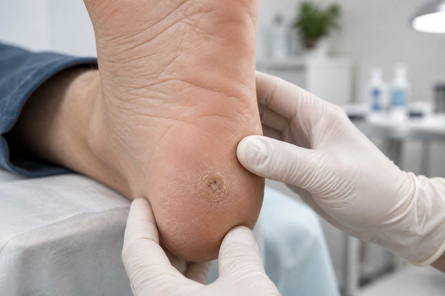عين السمكة في القدم: علاج آمن وتخفيف الألم ومنع العدوى