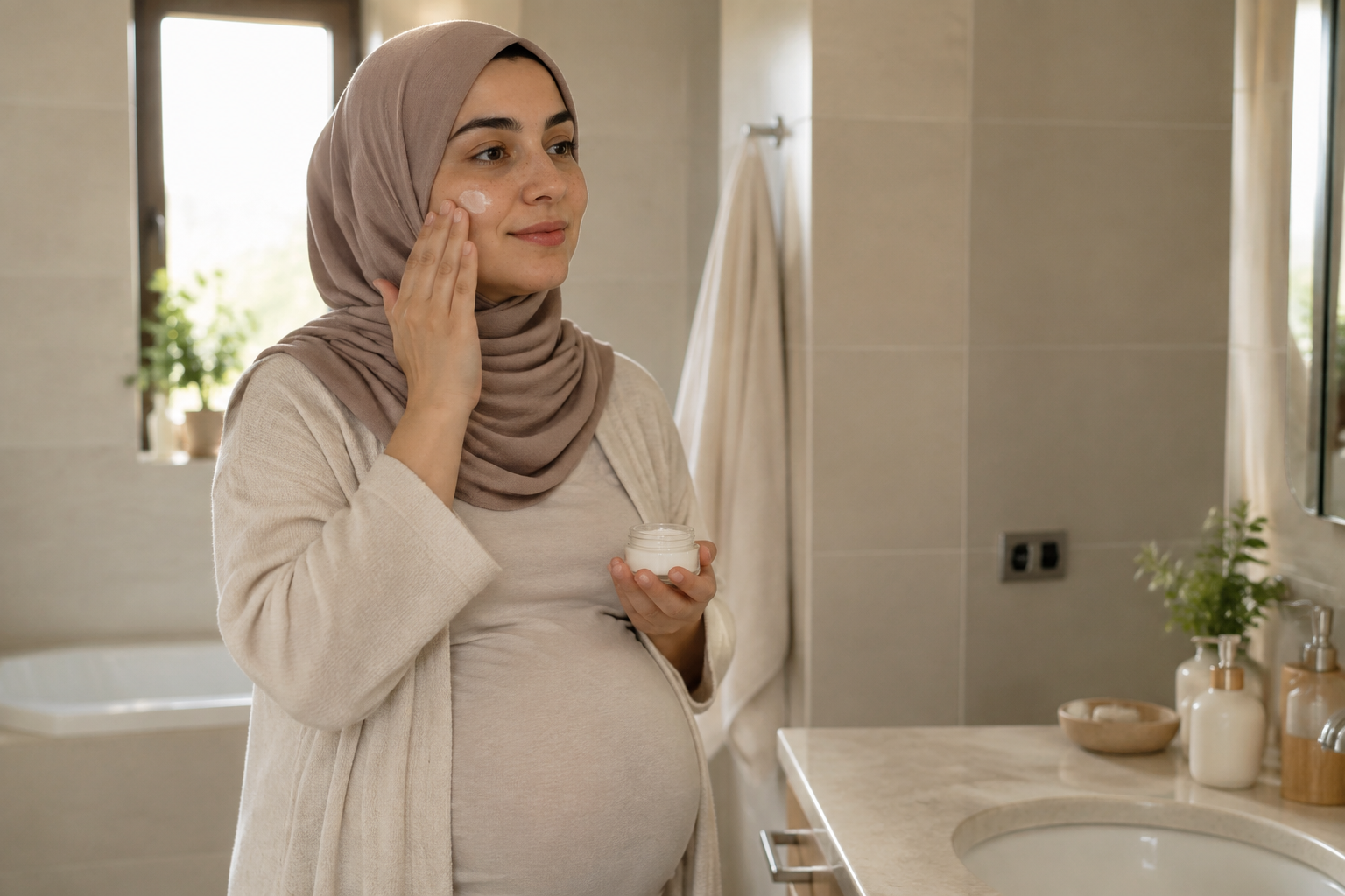 جمالك أثناء الحمل: تغيرات طبيعية وعناية آمنة