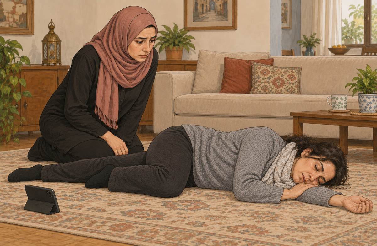 رسم تعليمي: راقبي الوعي والتنفس