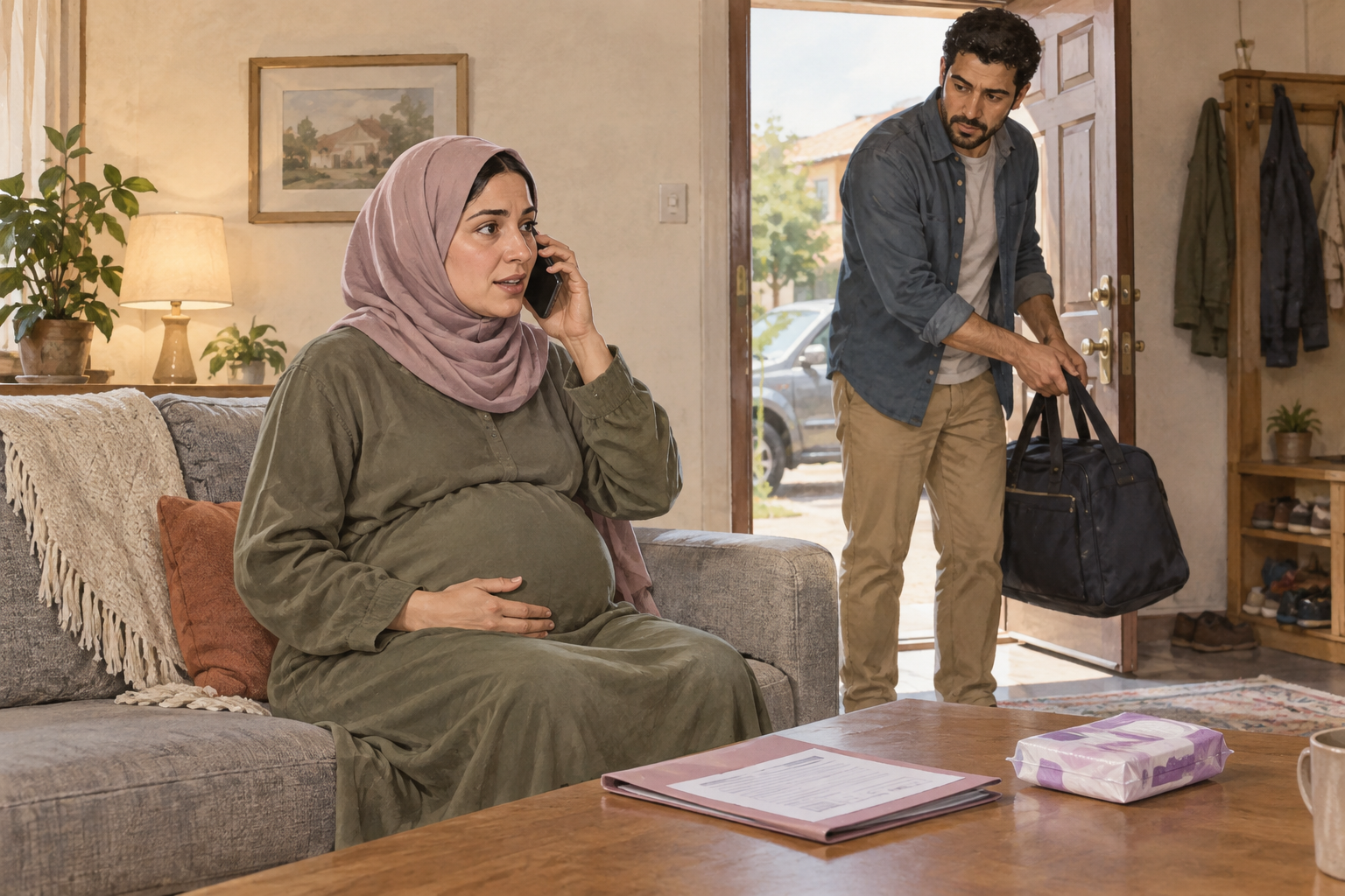 رسم توضيحي: نزول ماء الجنين المبكر (PPROM): ماذا تفعلين قبل الوصول للمستشفى؟