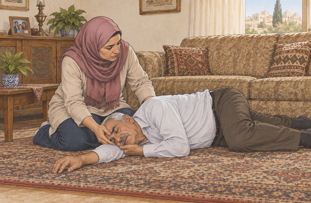 رسم تعليمي: احم مجرى التنفس إذا فقد الوعي
