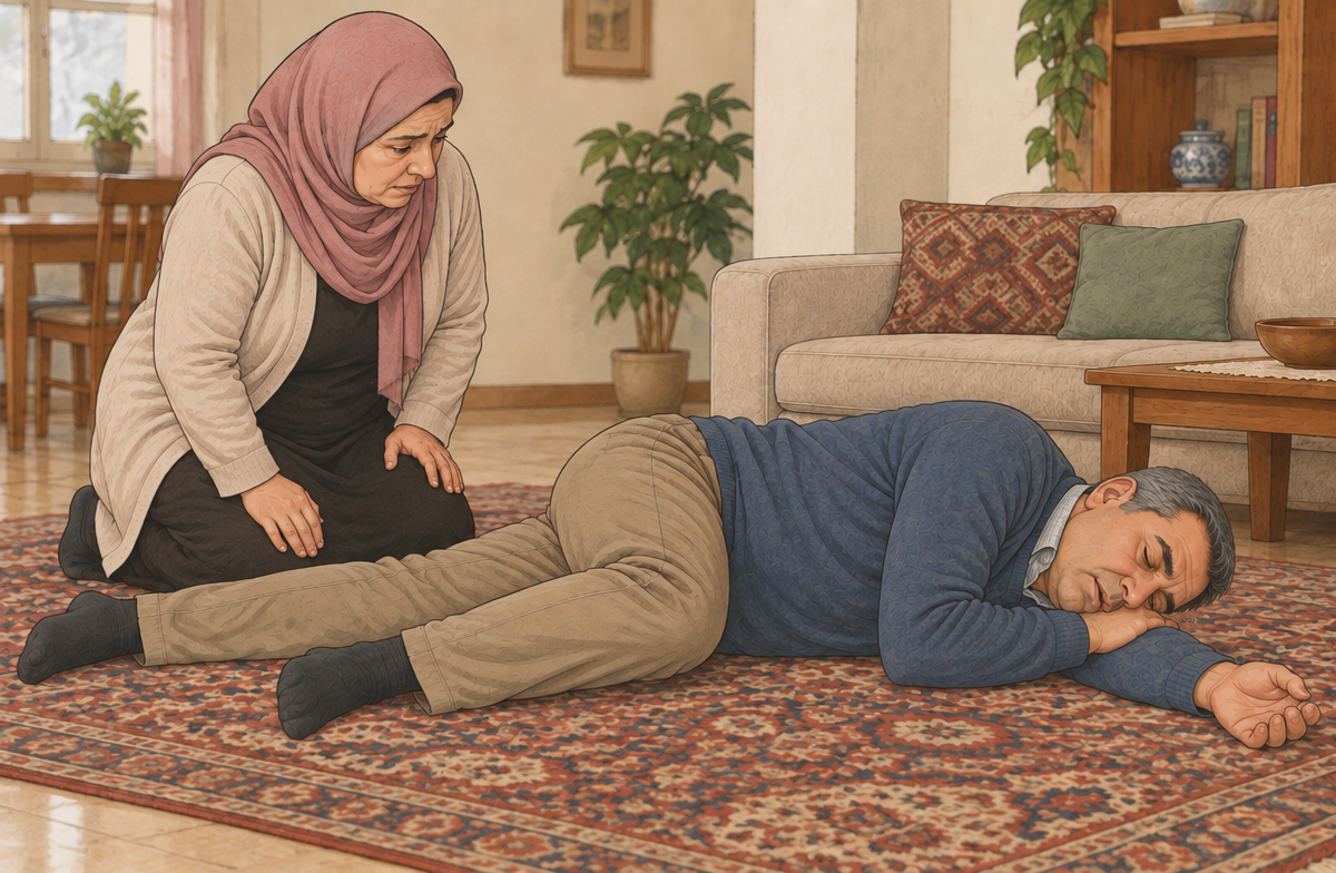 رسم تعليمي: راقب الاستجابة والتنفس