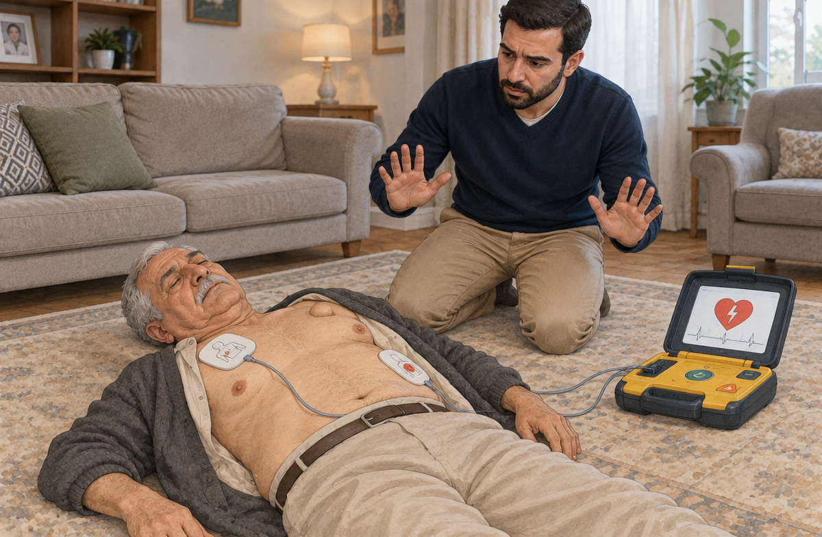 رسم تعليمي: استخدم مزيل الرجفان دون تأخير