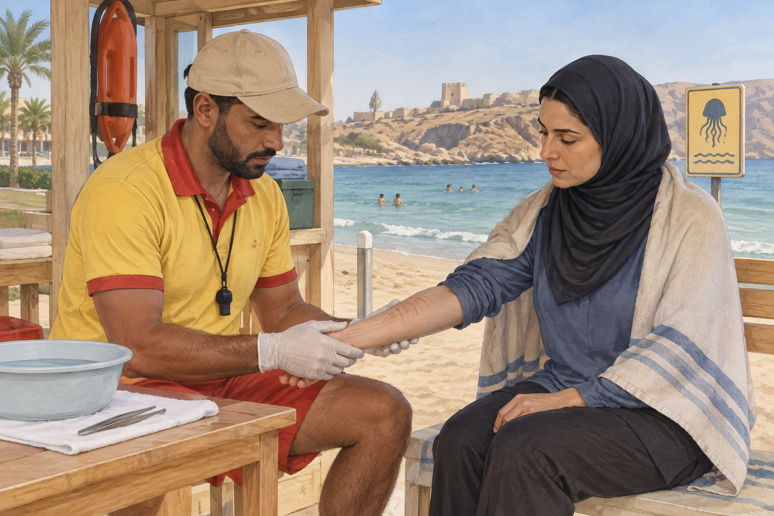 التبول على لدغة قنديل البحر: خرافة قد تزيد الألم