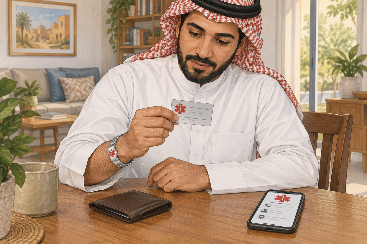 بطاقة التنبيه الطبي وسوار الطوارئ: ما الذي تكتبه وكيف تستخدمه؟