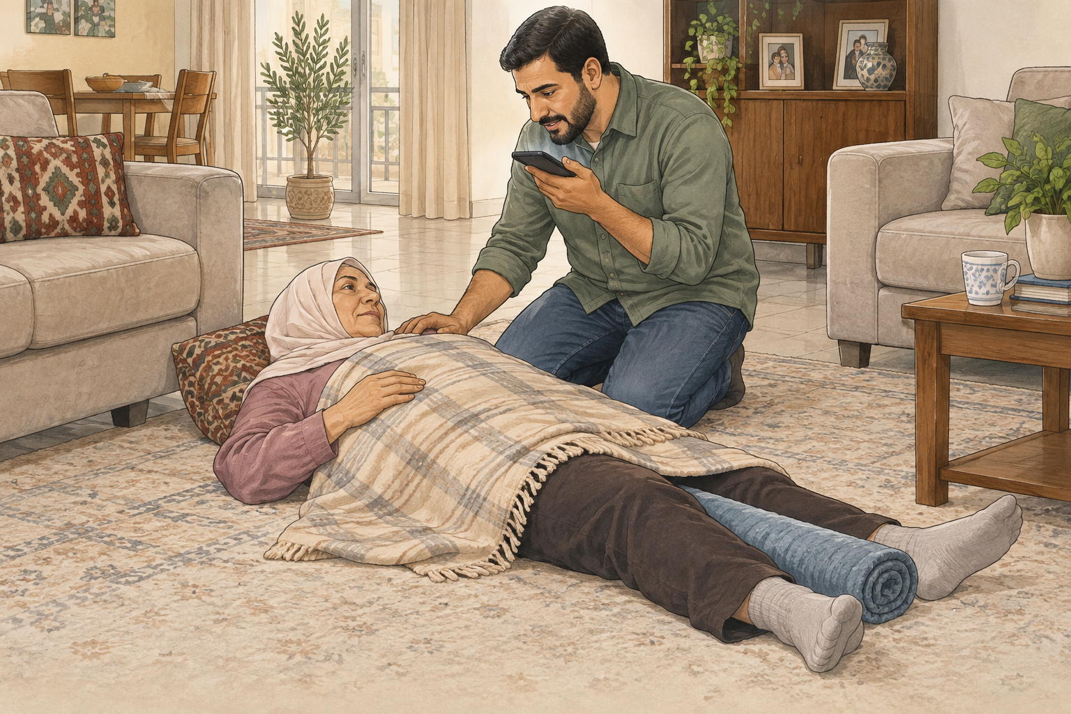 كسر الورك عند كبار السن: كيف تسعف المصاب دون تحريكه؟