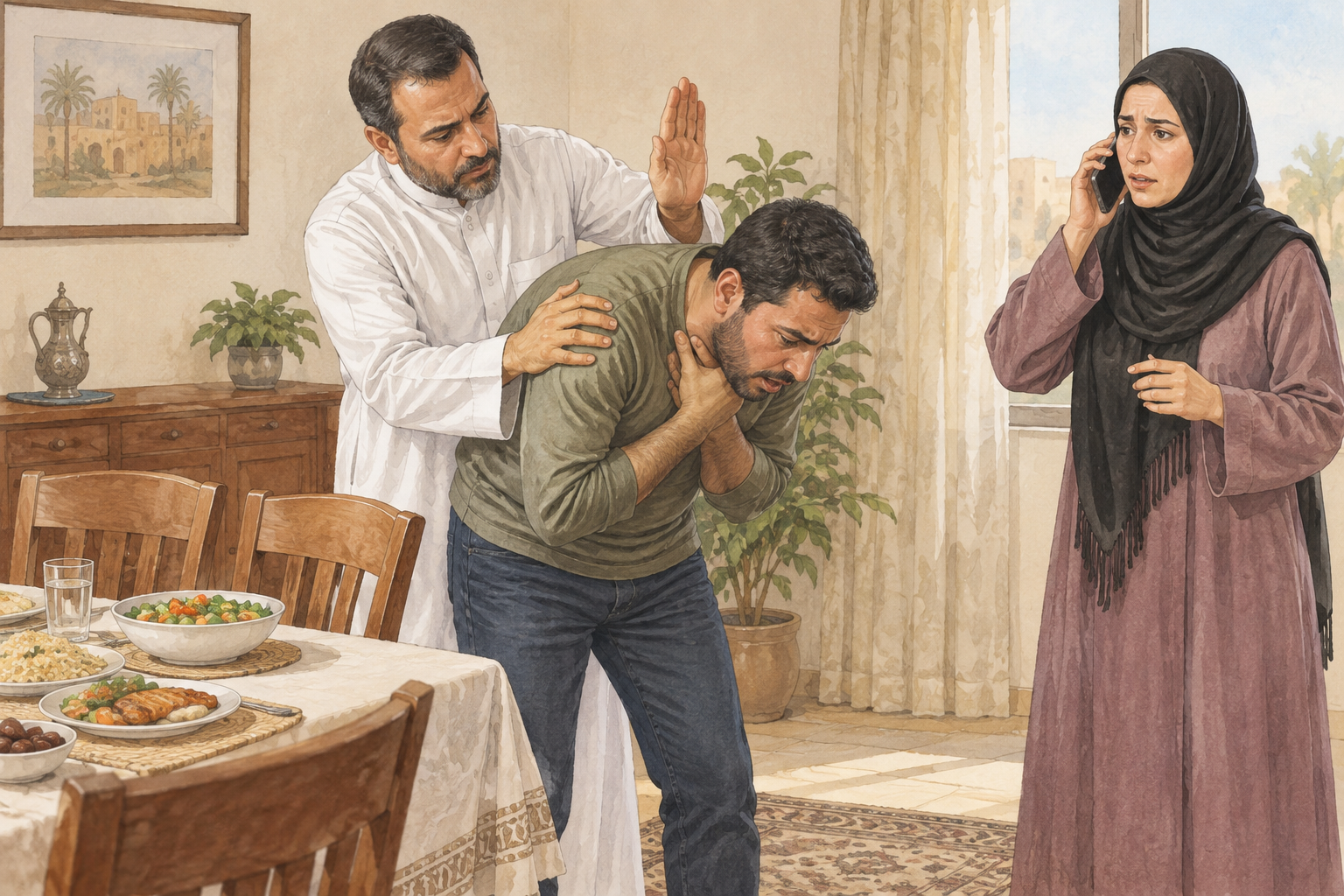 اختناق البالغين: كيف تتصرف عند انسداد مجرى الهواء؟