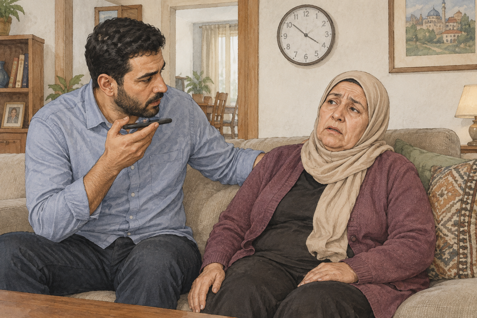رسم توضيحي: صعوبة الكلام المفاجئة: علامة سكتة دماغية تستدعي الإسعاف