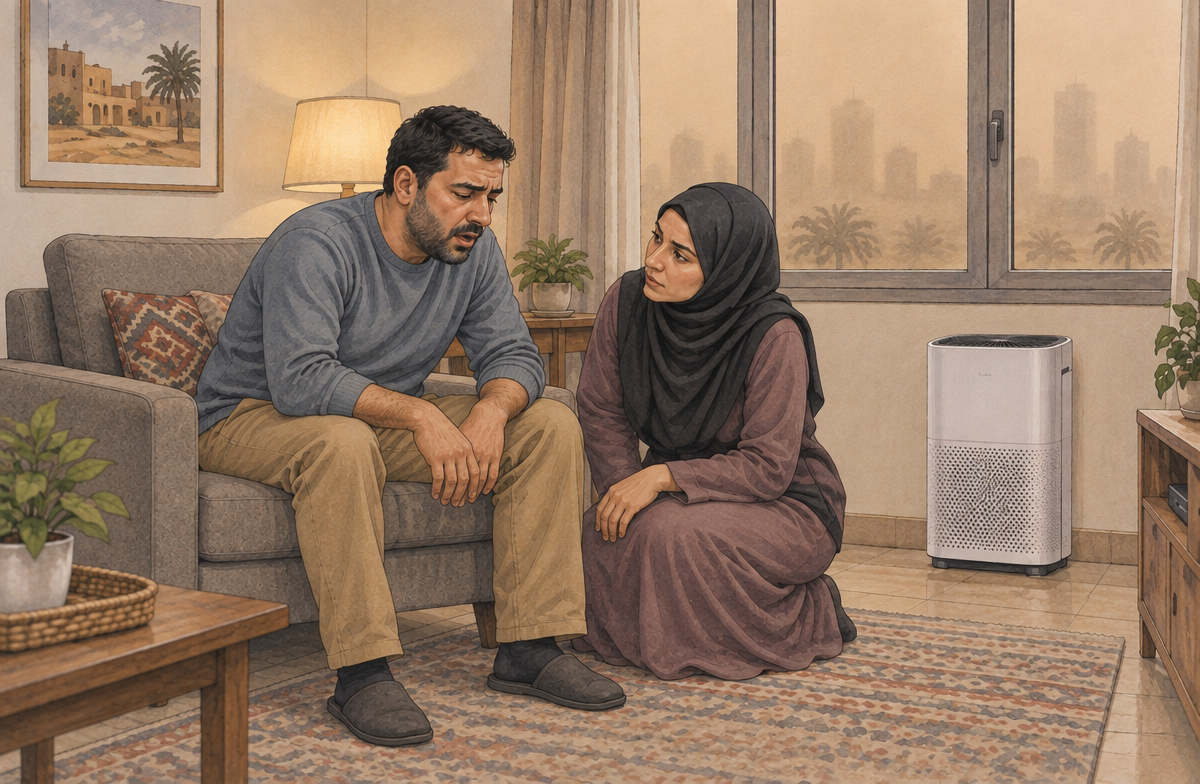 رسم تعليمي: أرح المصاب في الوضع الأسهل للتنفس