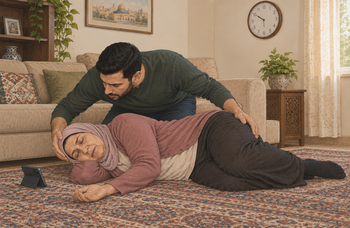 رسم تعليمي: راقب الاستجابة والتنفس