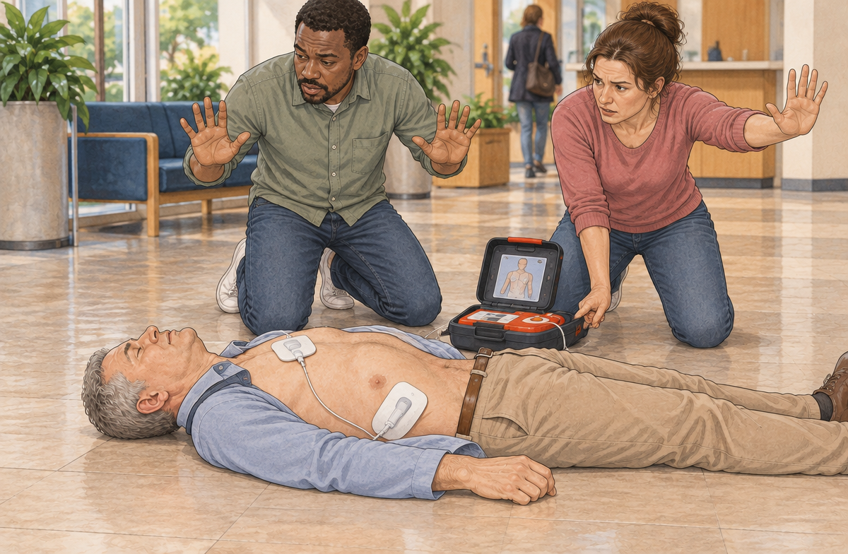 استخدام جهاز الصدمات AED: خطوات إنقاذ المصاب بتوقف القلب