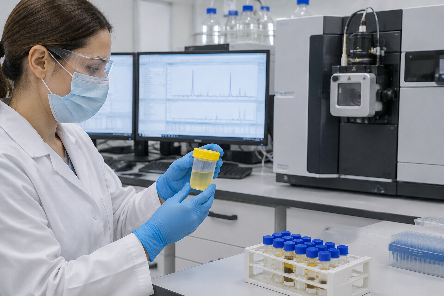 تحليل الكاثينونات الاصطناعية — Synthetic cathinone testing — صورة توضيحية للفحص