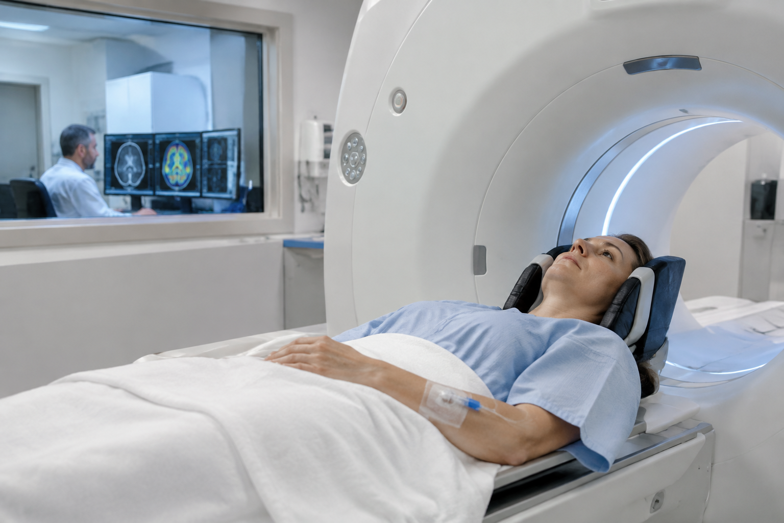 تصوير الورم الدبقي بمتتبع FET البوزيتروني — Fluoroethyltyrosine positron emission tomography for glioma (FET PET) — صورة توضيحية للفحص