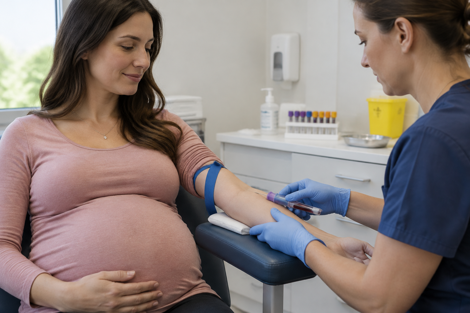 تحليل جين RHD الجنيني من دم الأم — Fetal Rh blood group D gene testing from maternal blood (RHD) — صورة توضيحية للفحص