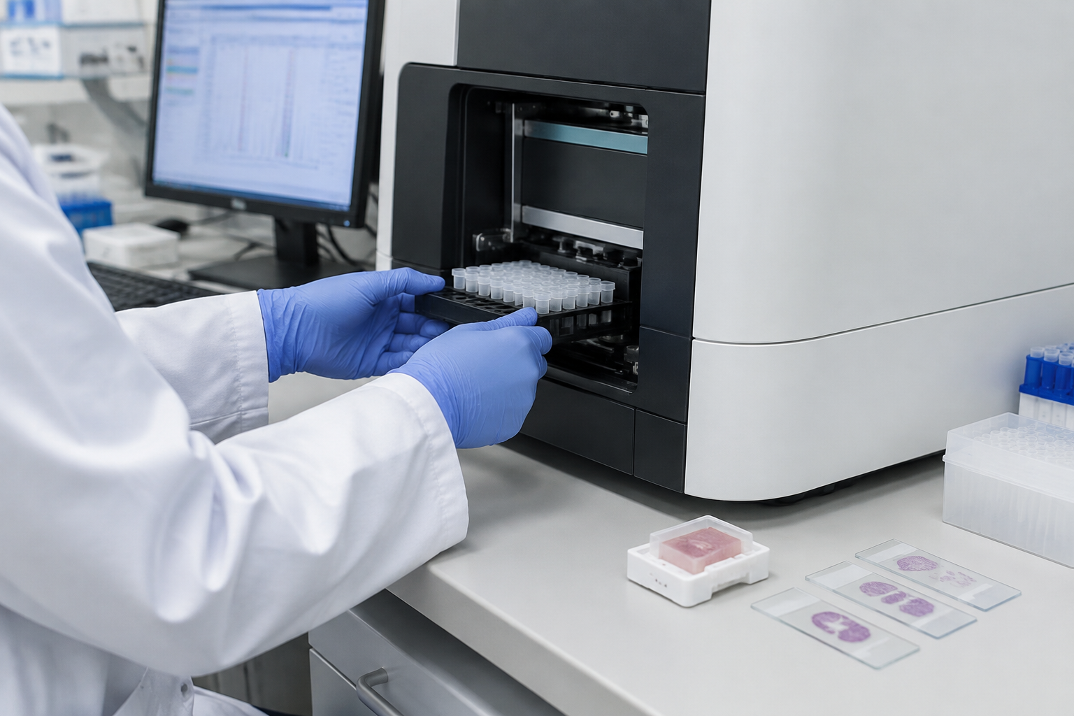 فحص اندماج RET في الأورام — RET gene fusion testing in tumors — صورة توضيحية للفحص