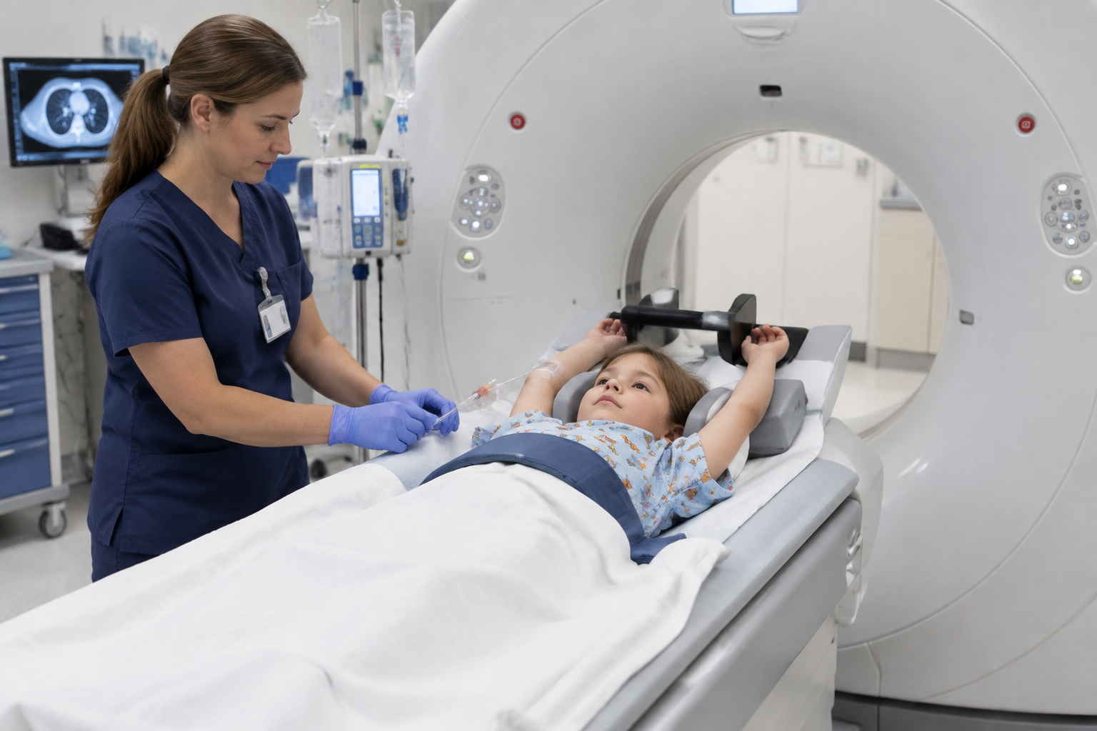 التصوير المقطعي لتقييم التشوهات الرئوية الخلقية — Computed tomography for congenital pulmonary malformation assessment (CT) — صورة توضيحية للفحص
