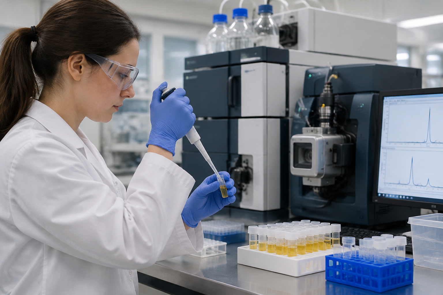 التحليل التأكيدي للفنتانيل ونورفنتانيل — Confirmatory fentanyl and norfentanyl testing — صورة توضيحية للفحص
