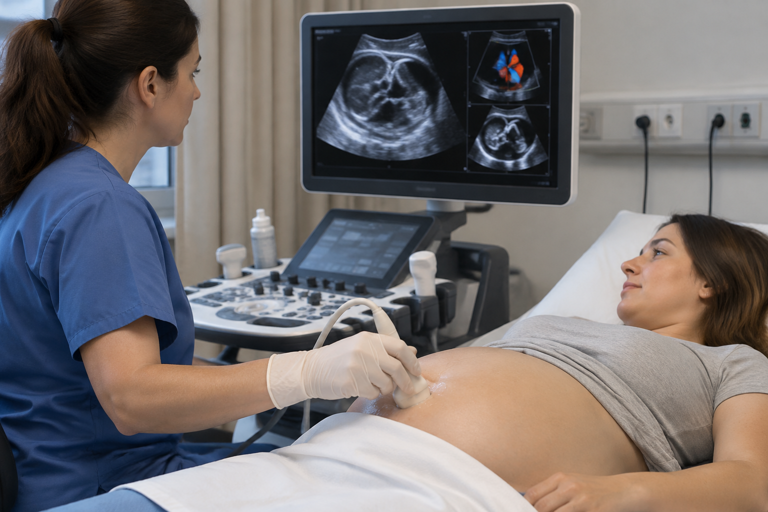 إيكو قلب الجنين — Fetal echocardiography — صورة توضيحية للفحص