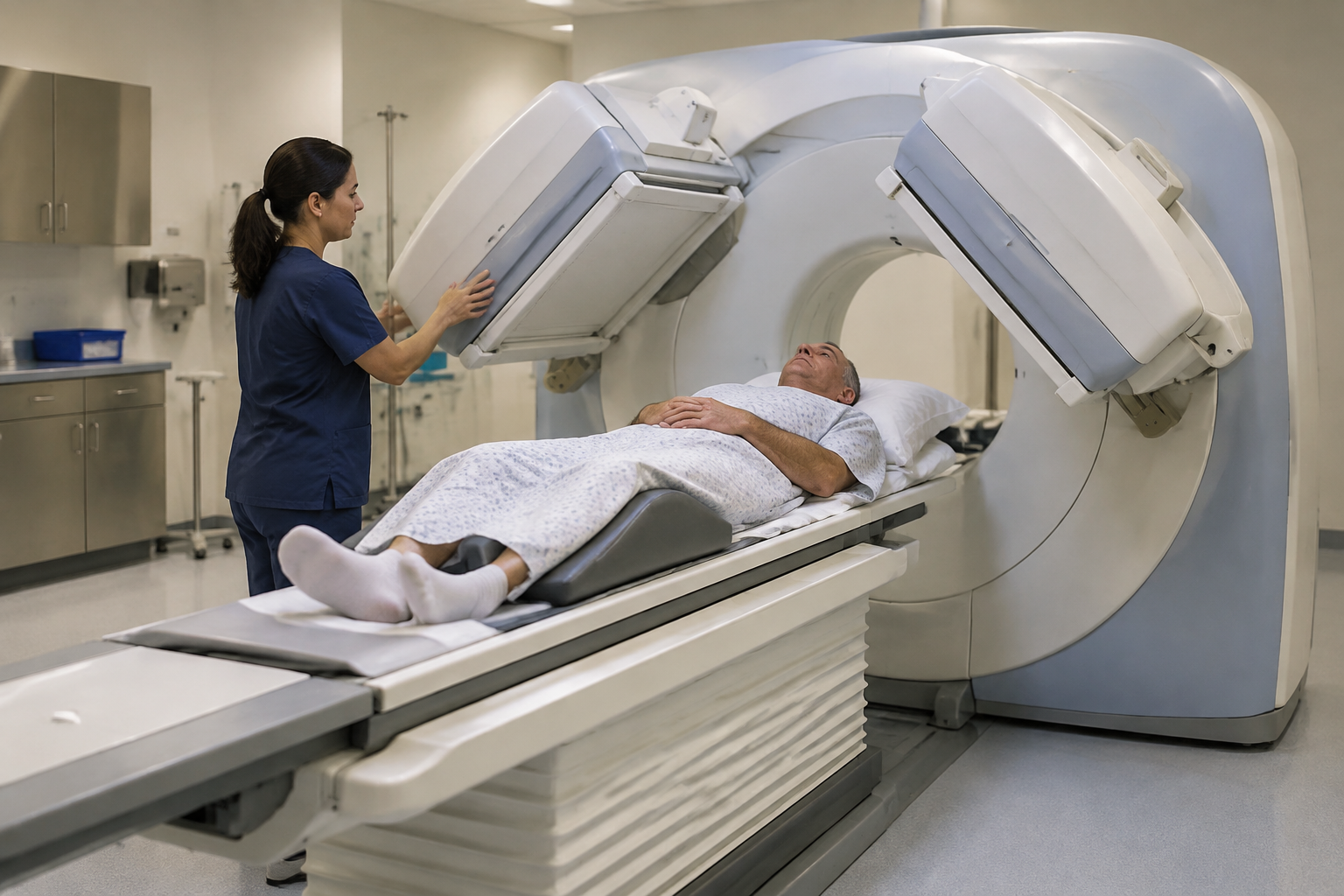 التصوير الهجين بالنظائر والمقطعية — Hybrid single-photon emission computed tomography and computed tomography (SPECT/CT) — صورة توضيحية للفحص