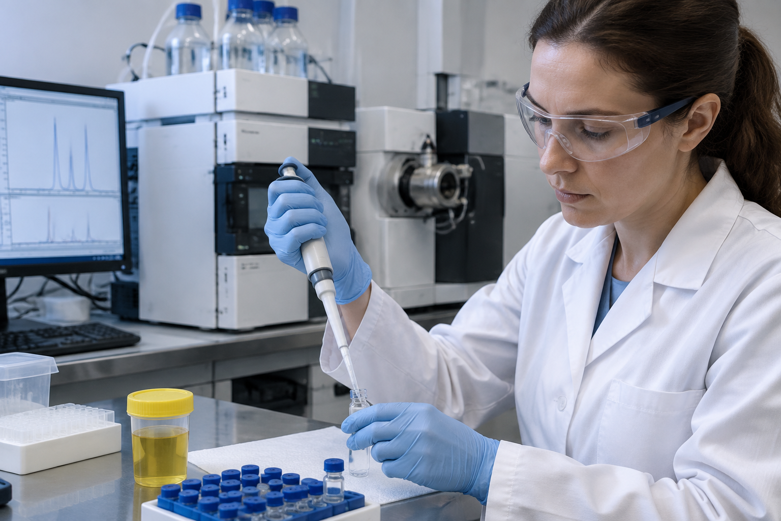تحليل ميثامفيتامين بتحديد المتماكبات — Methamphetamine Assay with Isomer Differentiation — صورة توضيحية للفحص