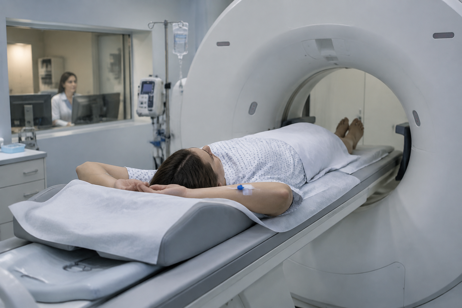 تصوير PET/CT بمادة DOTATATE — Positron Emission Tomography/Computed Tomography with DOTA-Tyr3-Octreotate (PET/CT, DOTATATE) — صورة توضيحية للفحص