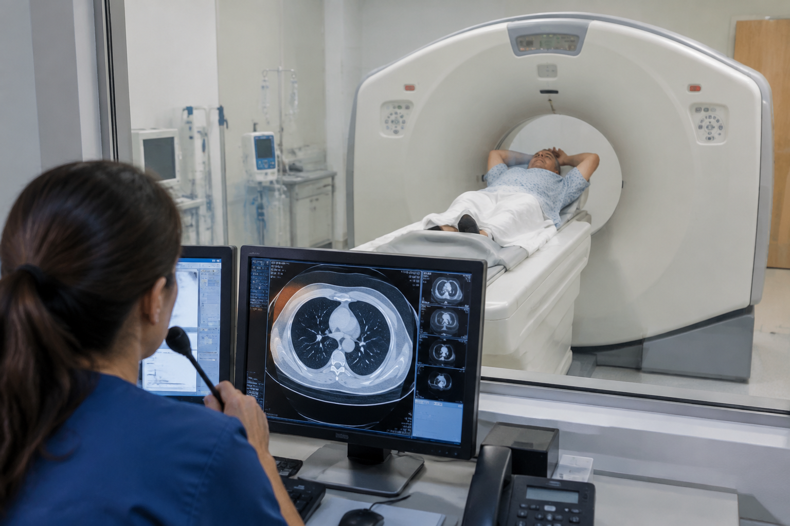 التصوير المقطعي الديناميكي لانهيار القصبة الهوائية — Dynamic Computed Tomography for Tracheal Collapse (CT) — صورة توضيحية للفحص