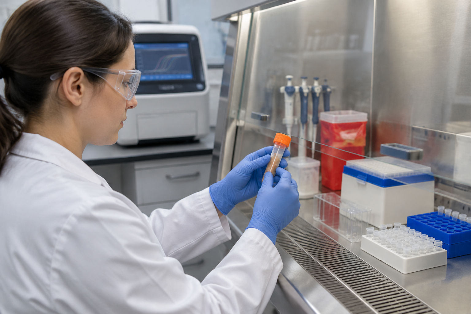 اختبار إيشيريشيا كولاي المتجمعة المعوية — Enteroaggregative Escherichia coli Testing (EAEC) — صورة توضيحية للفحص