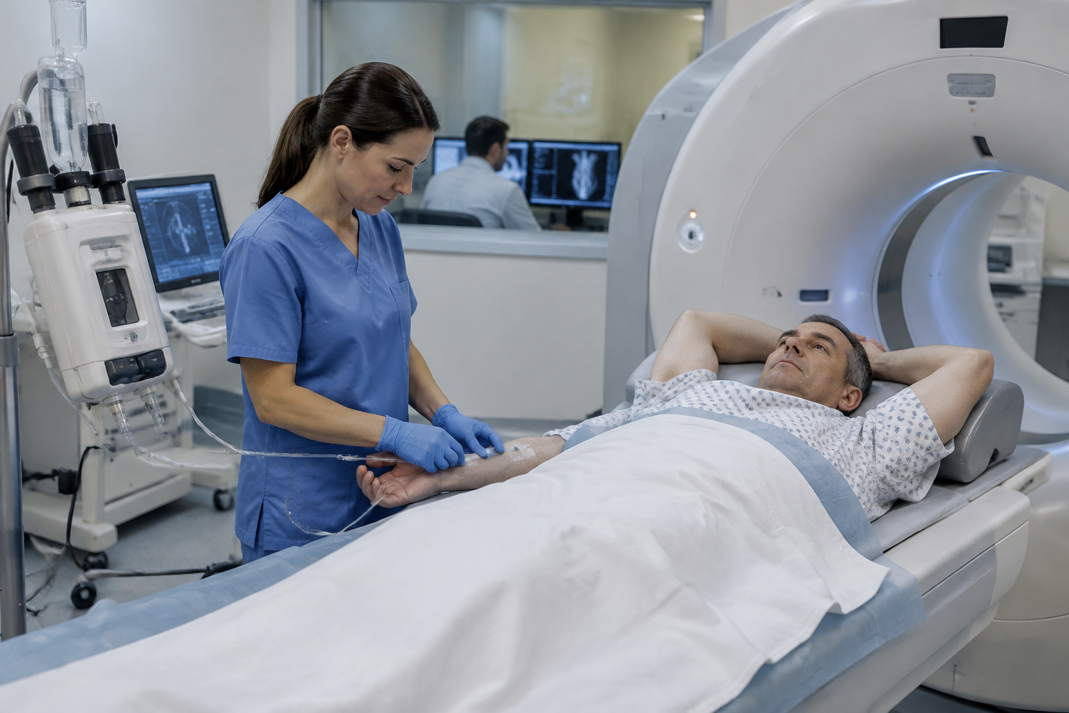 تصوير الشرايين المساريقية بالأشعة المقطعية — Computed Tomography Angiography of the Mesenteric Arteries (CTA) — صورة توضيحية للفحص