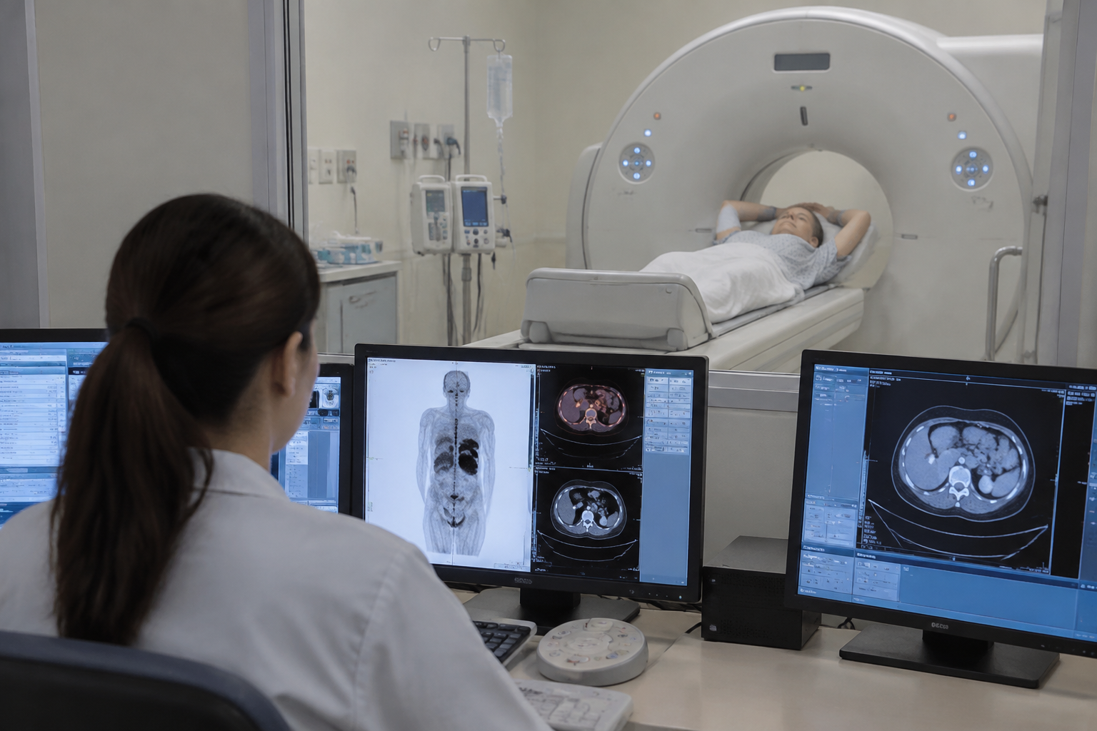 التصوير البوزيتروني بمستقبلات السوماتوستاتين DOTANOC — DOTANOC Somatostatin Receptor Positron Emission Tomography (DOTANOC, PET) — صورة توضيحية للفحص