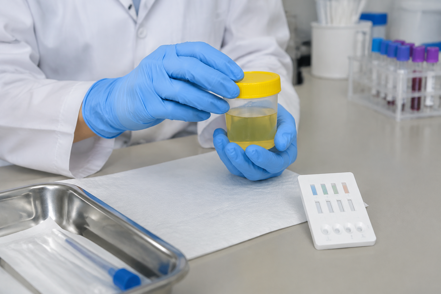 فحص المخدرات في البول — Urine Drug Screen (UDS) — صورة توضيحية للفحص