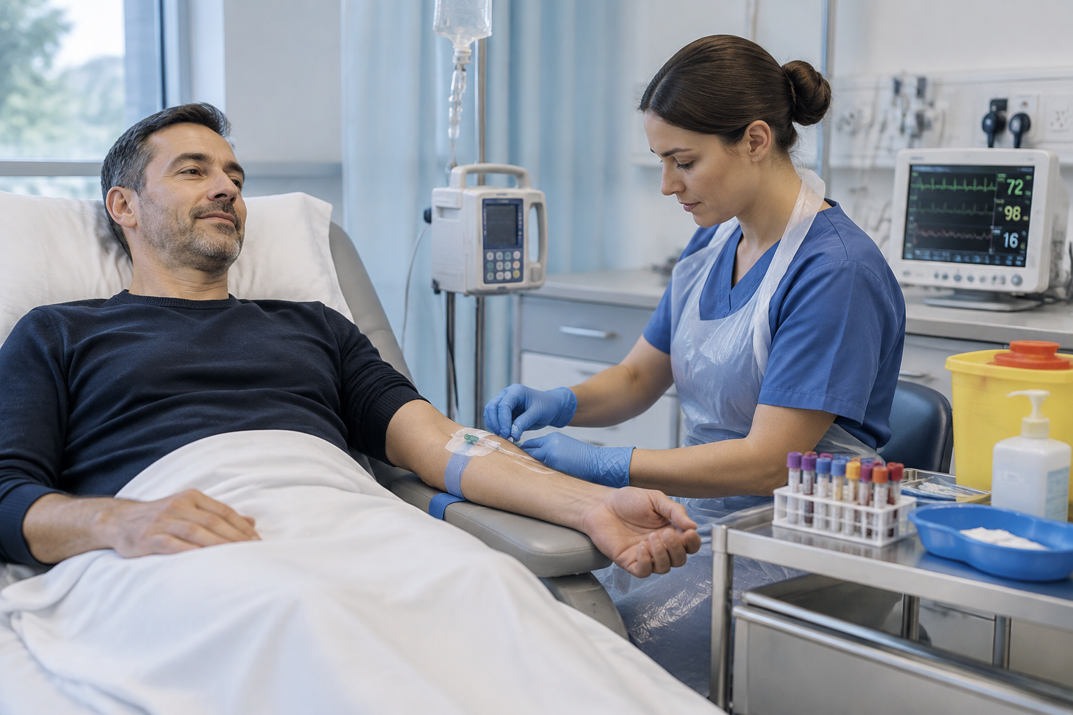 اختبار تحفيز GHRH مع الأرجينين — Growth Hormone-Releasing Hormone and Arginine Stimulation Test (GHRH) — صورة توضيحية للفحص