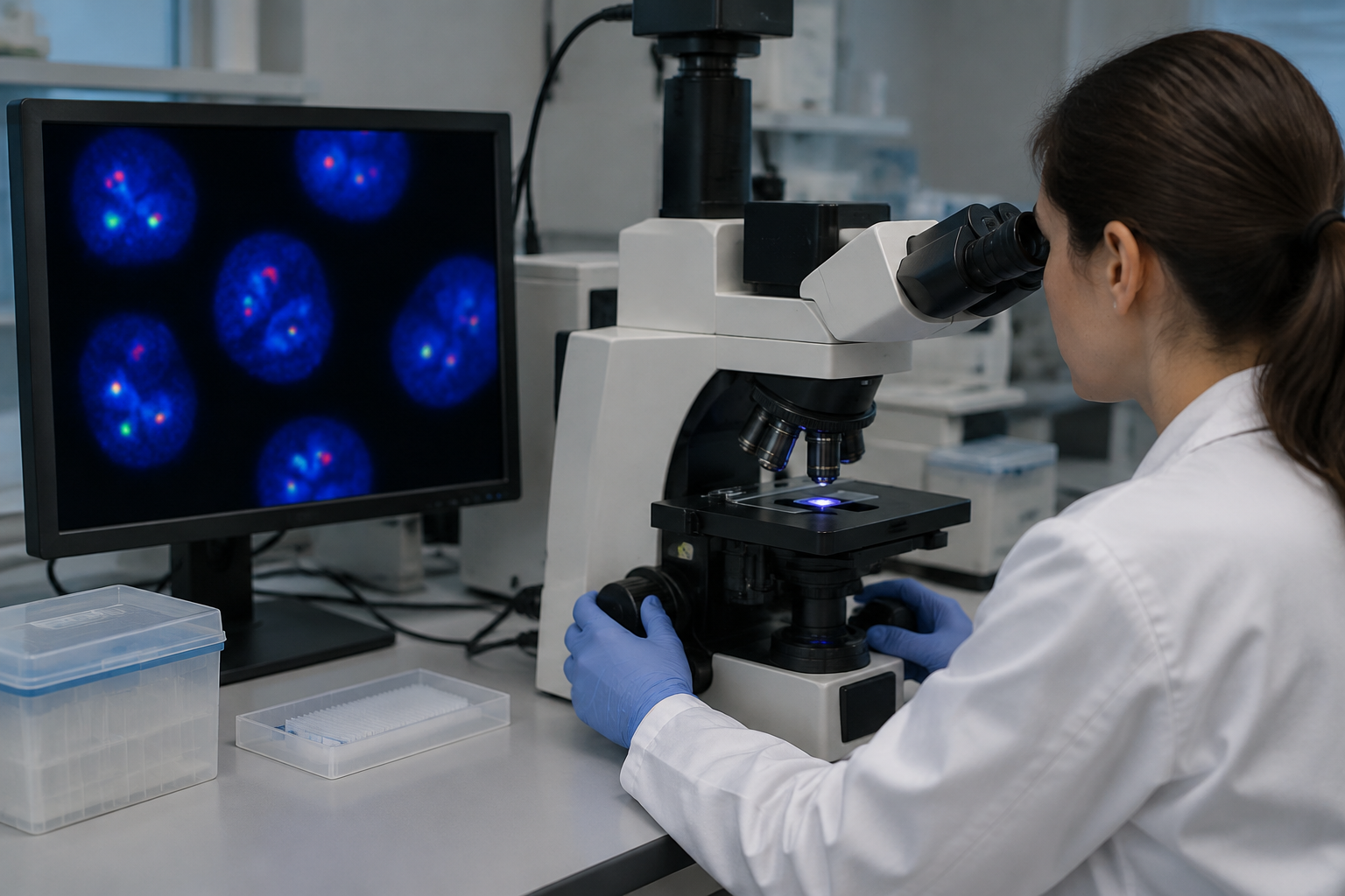 فحص حذف 5q في خلل التنسج النقوي — 5q Deletion Testing in Myelodysplasia — صورة توضيحية للفحص