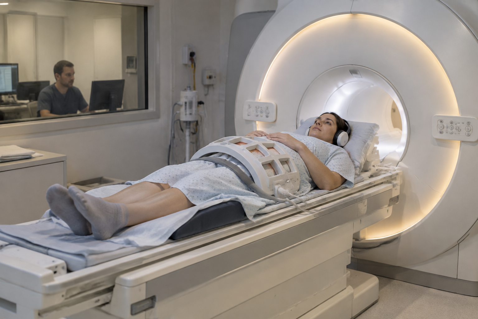 الرنين المغناطيسي لأورام الجنين العجزية — Magnetic Resonance Imaging for Fetal Sacral Tumors (MRI) — صورة توضيحية للفحص