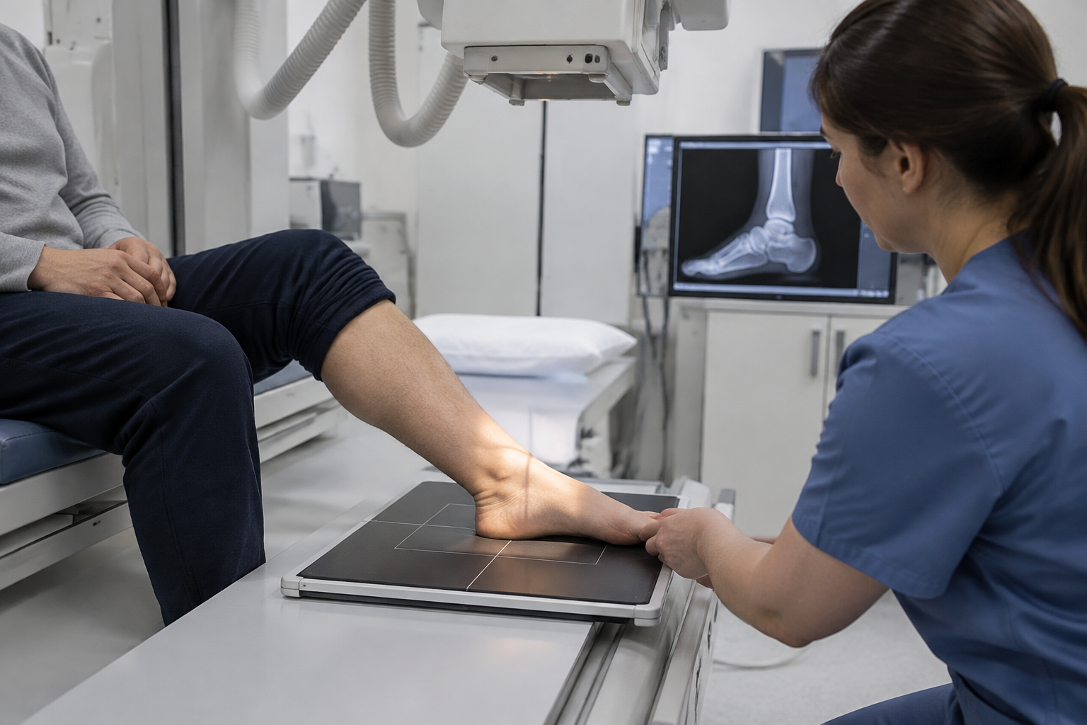 أشعة سينية على الكاحل — Ankle X-Ray — صورة توضيحية للفحص