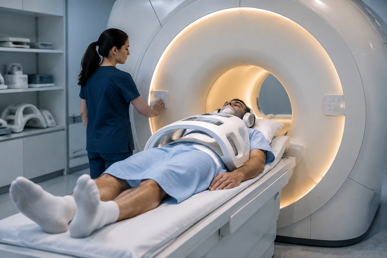 الرنين المغناطيسي للصدر لتقييم كتل المنصف — Chest Magnetic Resonance Imaging for Mediastinal Mass Assessment (MRI) — صورة توضيحية للفحص