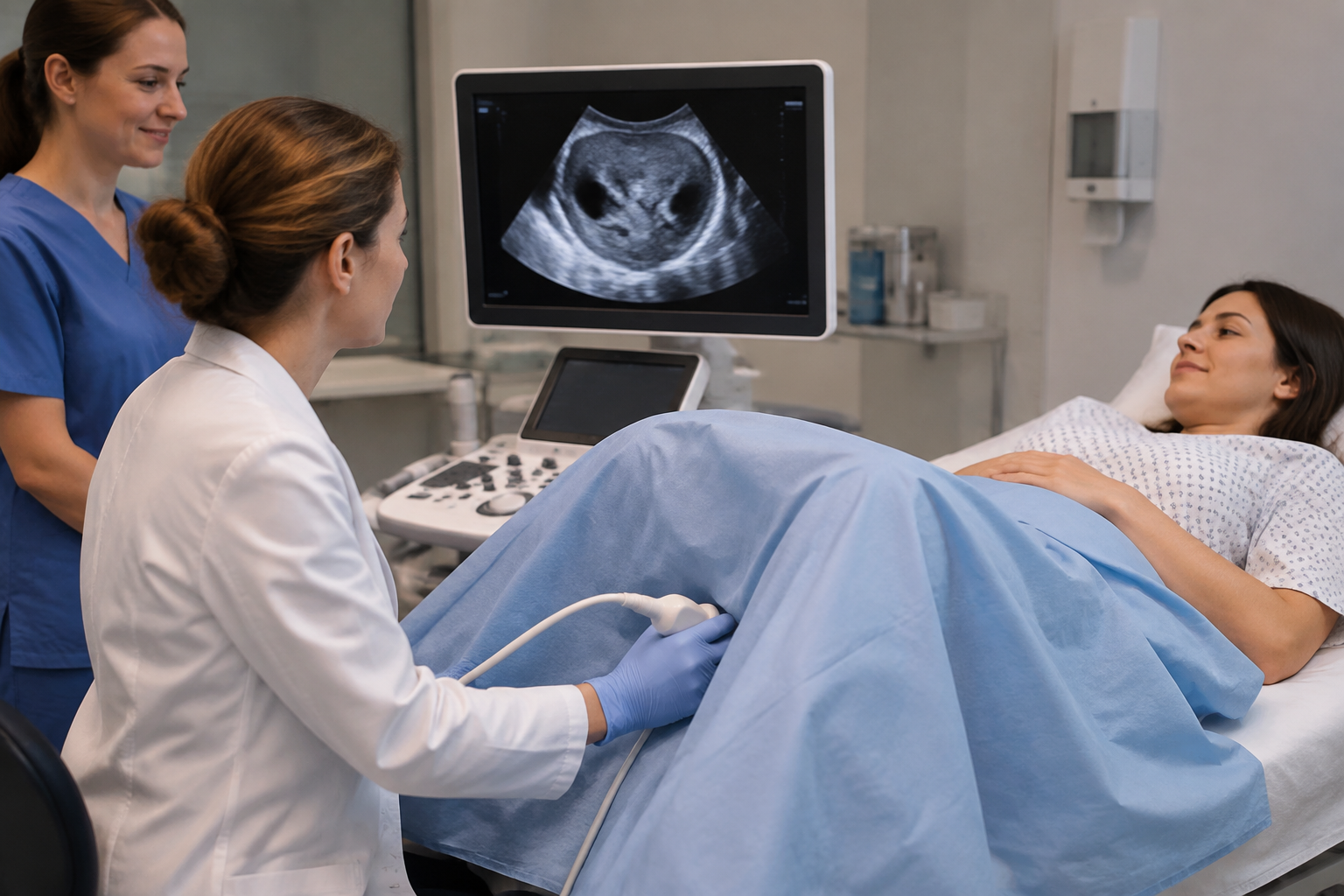 السونار المهبلي — Transvaginal ultrasound (TVUS) — صورة توضيحية للفحص