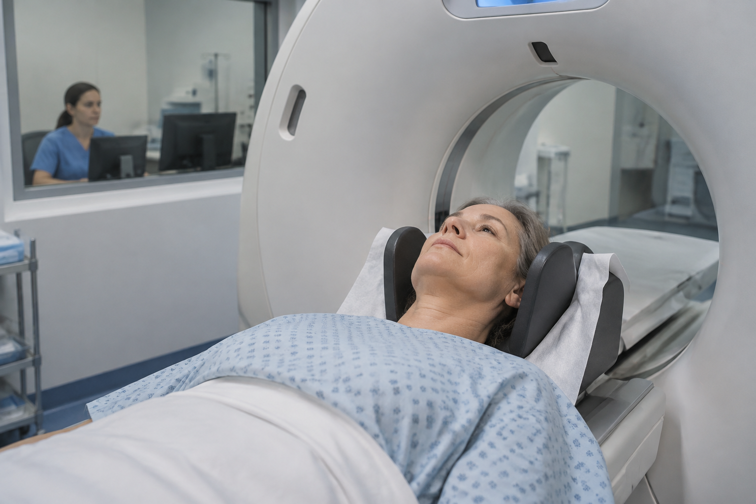 الأشعة المقطعية لانكشاف القناة نصف الدائرية العلوية — Computed tomography for superior semicircular canal dehiscence (CT) — صورة توضيحية للفحص
