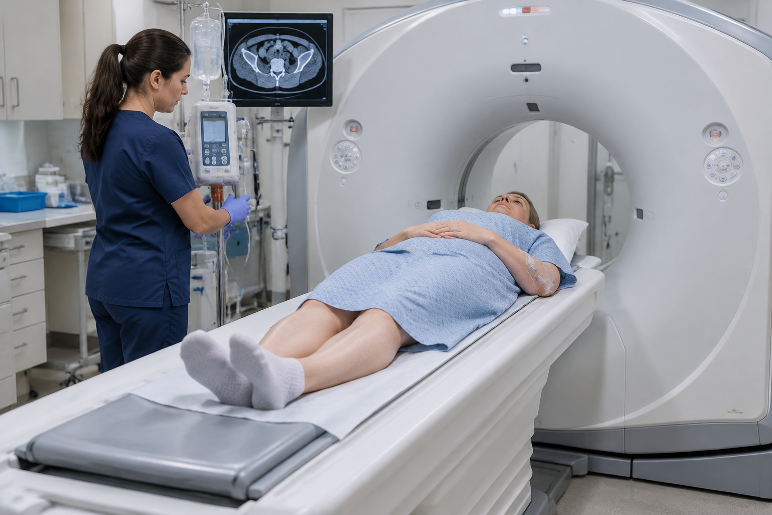تصوير الأوردة الحوضية بالأشعة المقطعية — Computed tomography venography of the pelvic veins (CTV) — صورة توضيحية للفحص