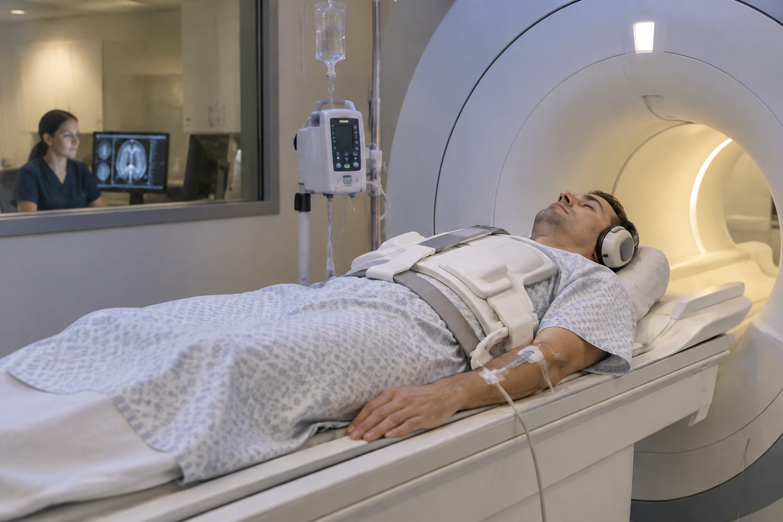تصوير تروية الرئة بالرنين المغناطيسي — Lung Perfusion Magnetic Resonance Imaging (MRI) — صورة توضيحية للفحص