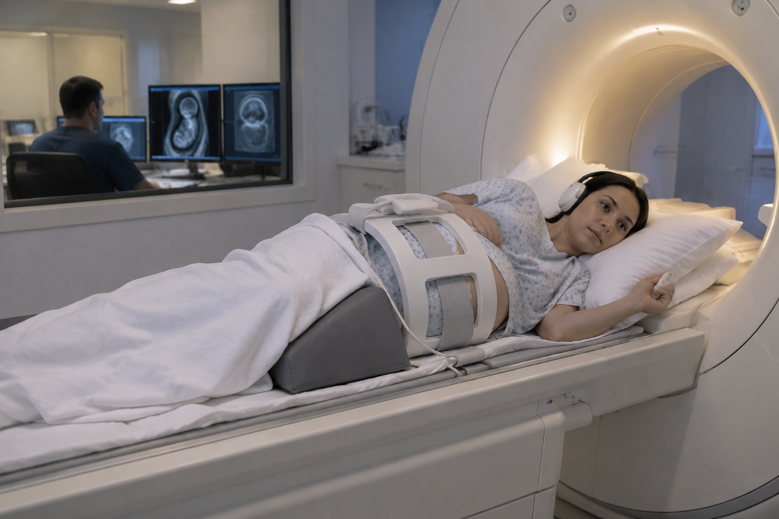 الرنين المغناطيسي لرئة الجنين وقياس حجمها — Fetal Lung Magnetic Resonance Imaging with Volumetry (MRI) — صورة توضيحية للفحص