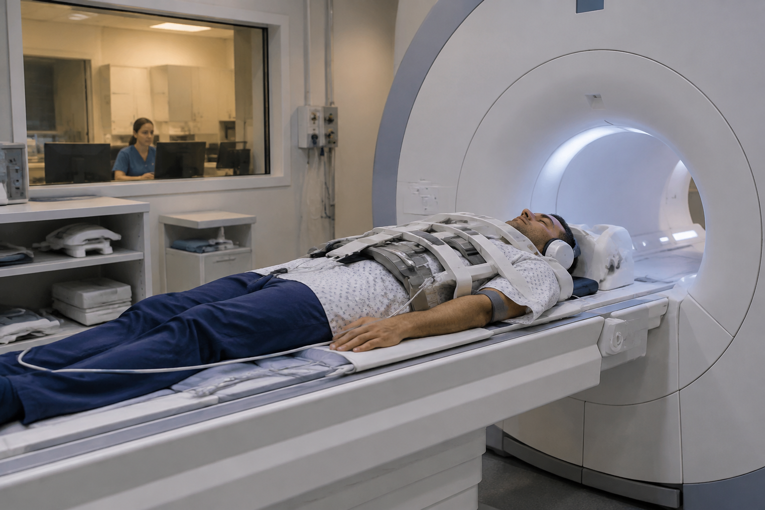 الرنين المغناطيسي لاعتلال البطين الأيمن المسبب لاضطراب النظم — Magnetic Resonance Imaging for Arrhythmogenic Right Ventricular Cardiomyopathy (MRI) — صورة توضيحية للفحص