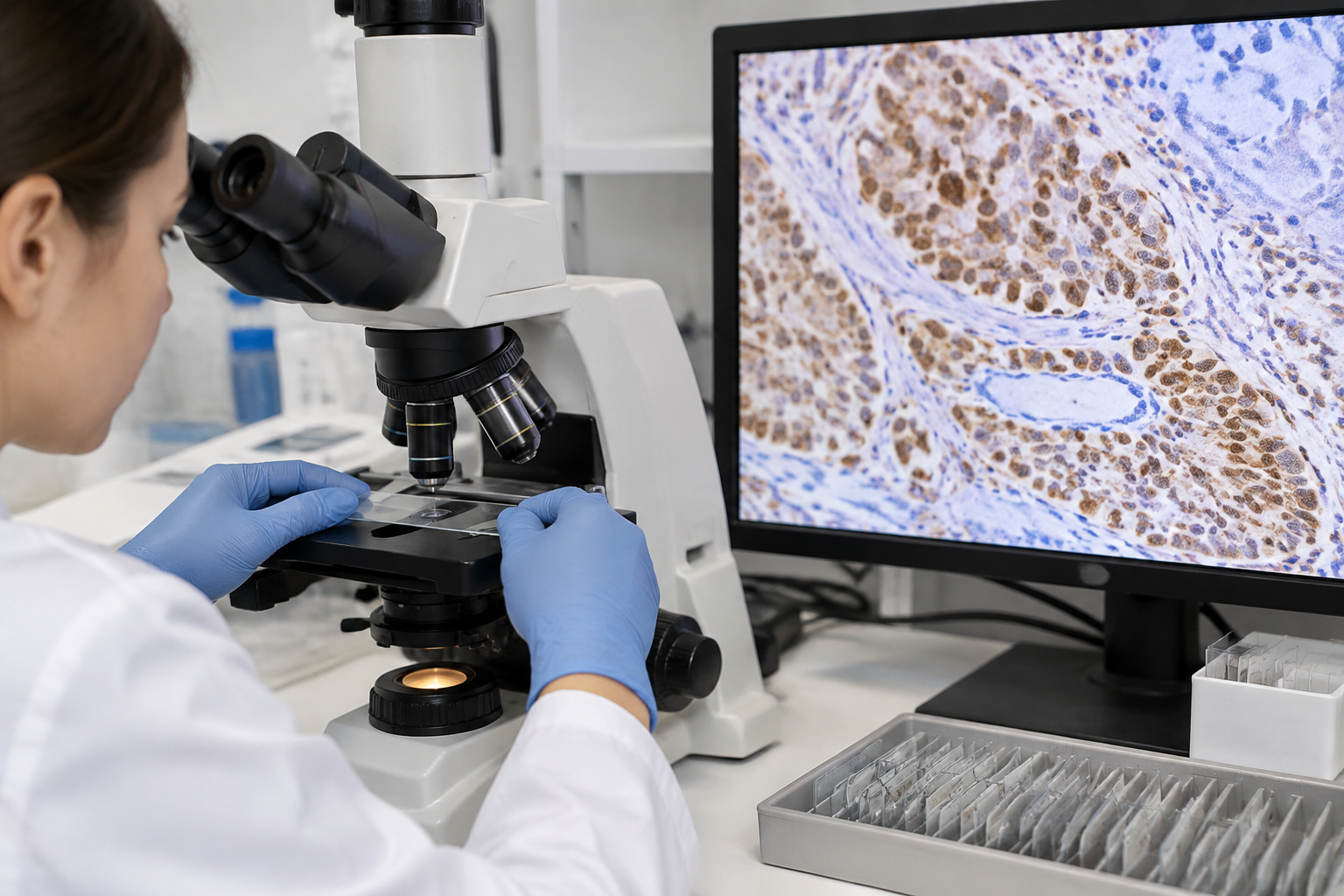 فحص التعبير المناعي لـ S100 — S100 Immunohistochemistry — صورة توضيحية للفحص