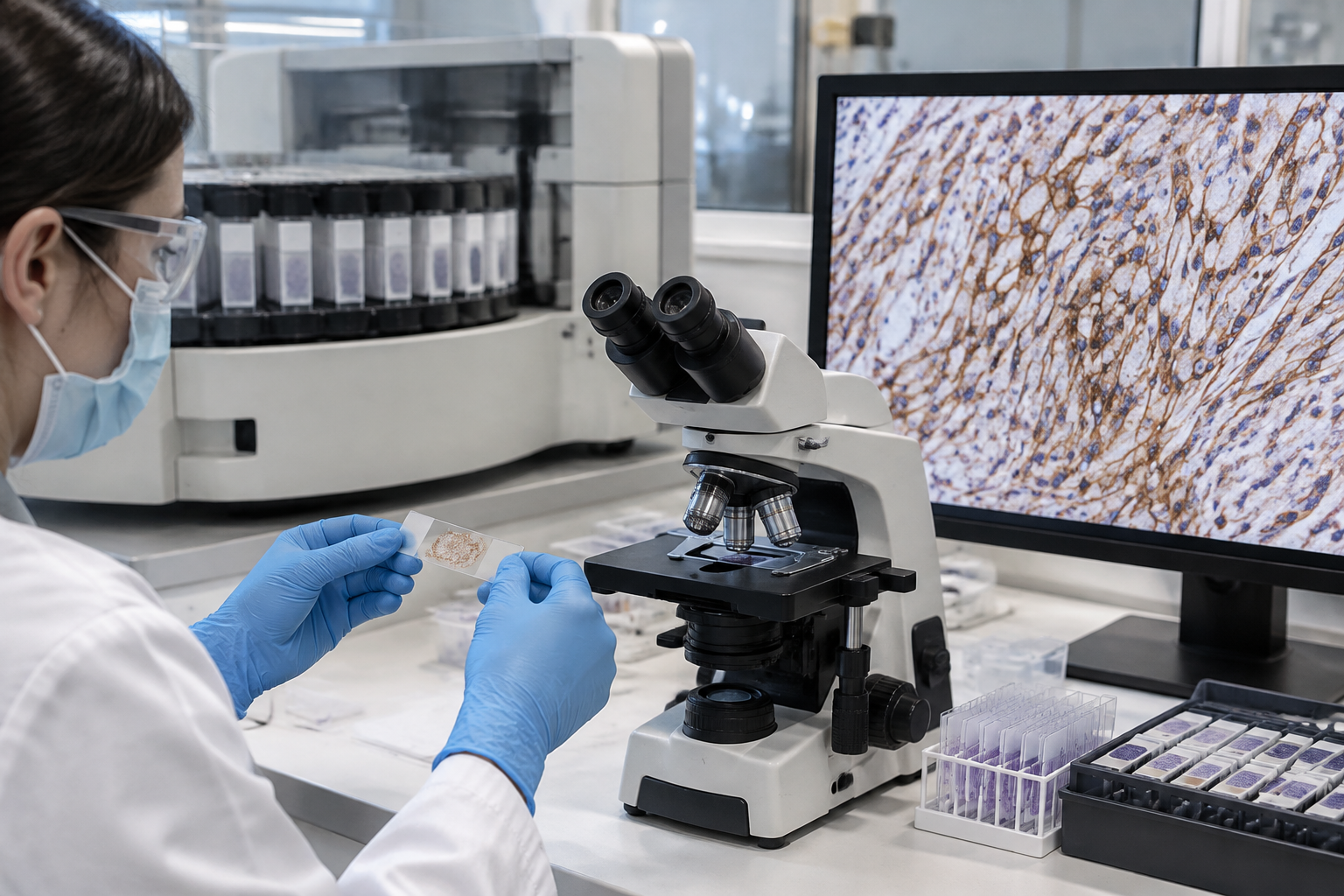 فحص التعبير المناعي لـ DOG1 — DOG1 Immunohistochemical Expression Testing — صورة توضيحية للفحص