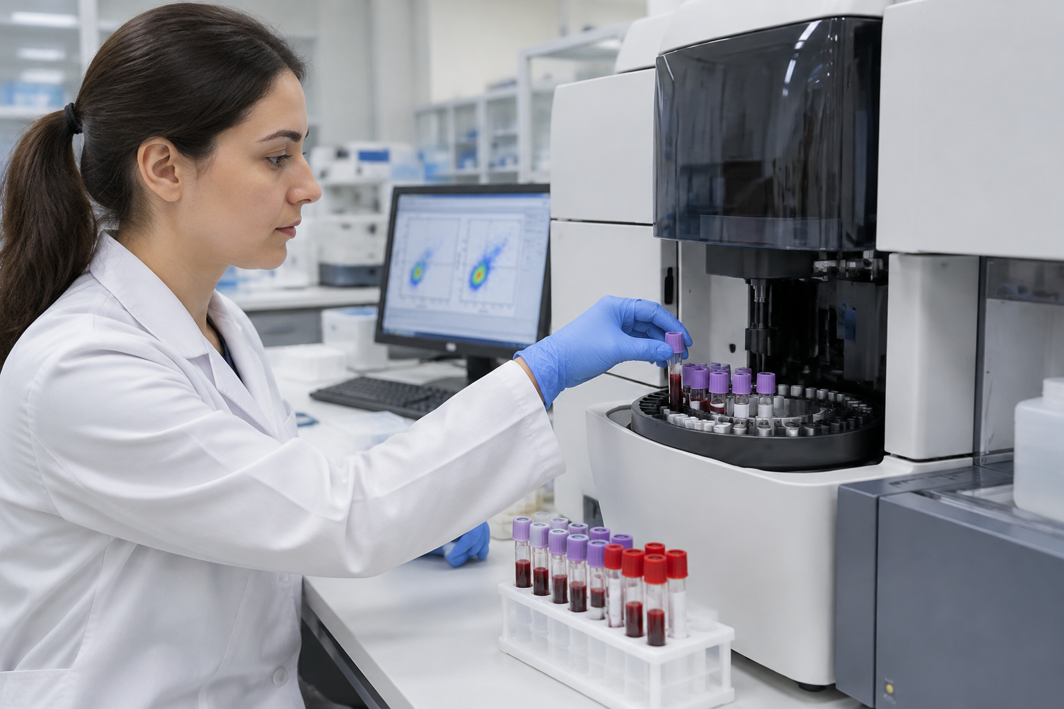 لوحة التدفق الخلوي للوكيميا اللمفاوية المزمنة — Chronic Lymphocytic Leukemia Flow Cytometry Panel (CLL) — صورة توضيحية للفحص