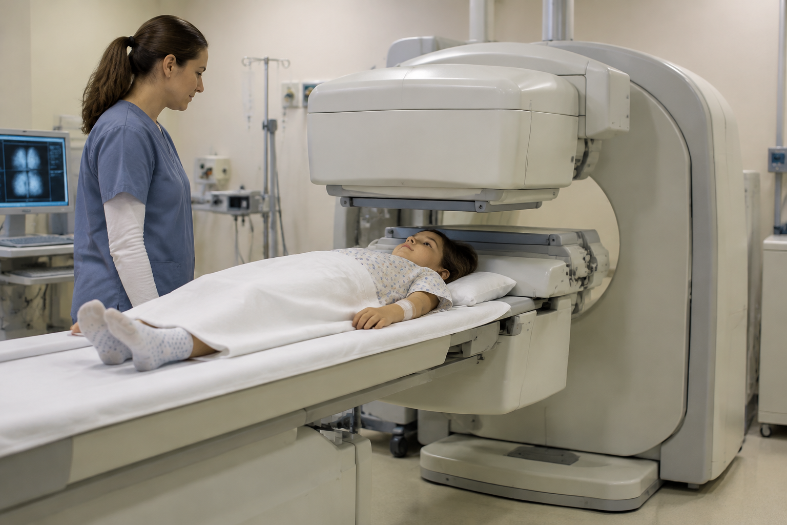 مسح القشرة الكلوية — Dimercaptosuccinic Acid Renal Cortical Scintigraphy (DMSA) — صورة توضيحية للفحص