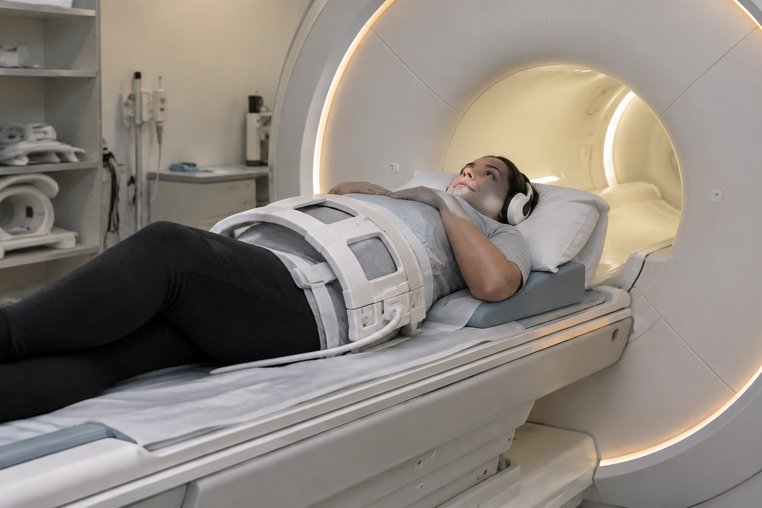 الرنين المغناطيسي لأمعاء الجنين — Fetal Bowel Magnetic Resonance Imaging (MRI) — صورة توضيحية للفحص