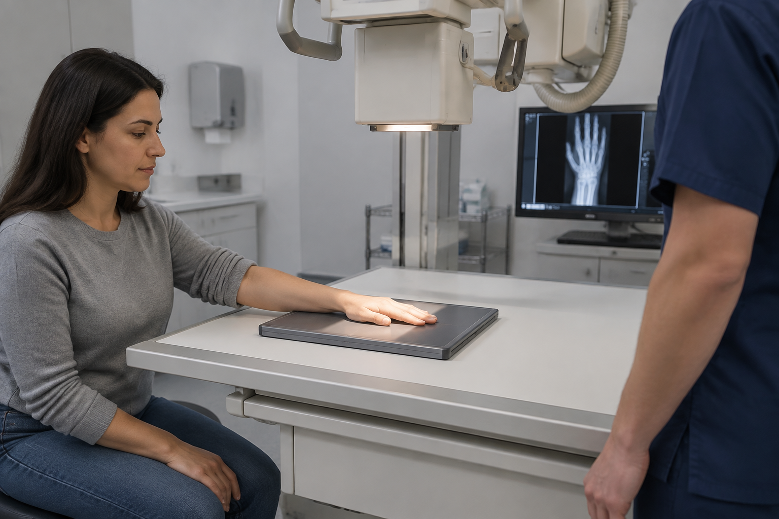 أشعة سينية على الرسغ — Wrist X-Ray — صورة توضيحية للفحص